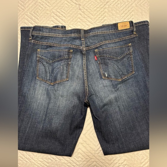 Levi’s Classic Straight Leg Jeans Women’s 14M Dark Wash Stretch Denim - Picture 14 of 15